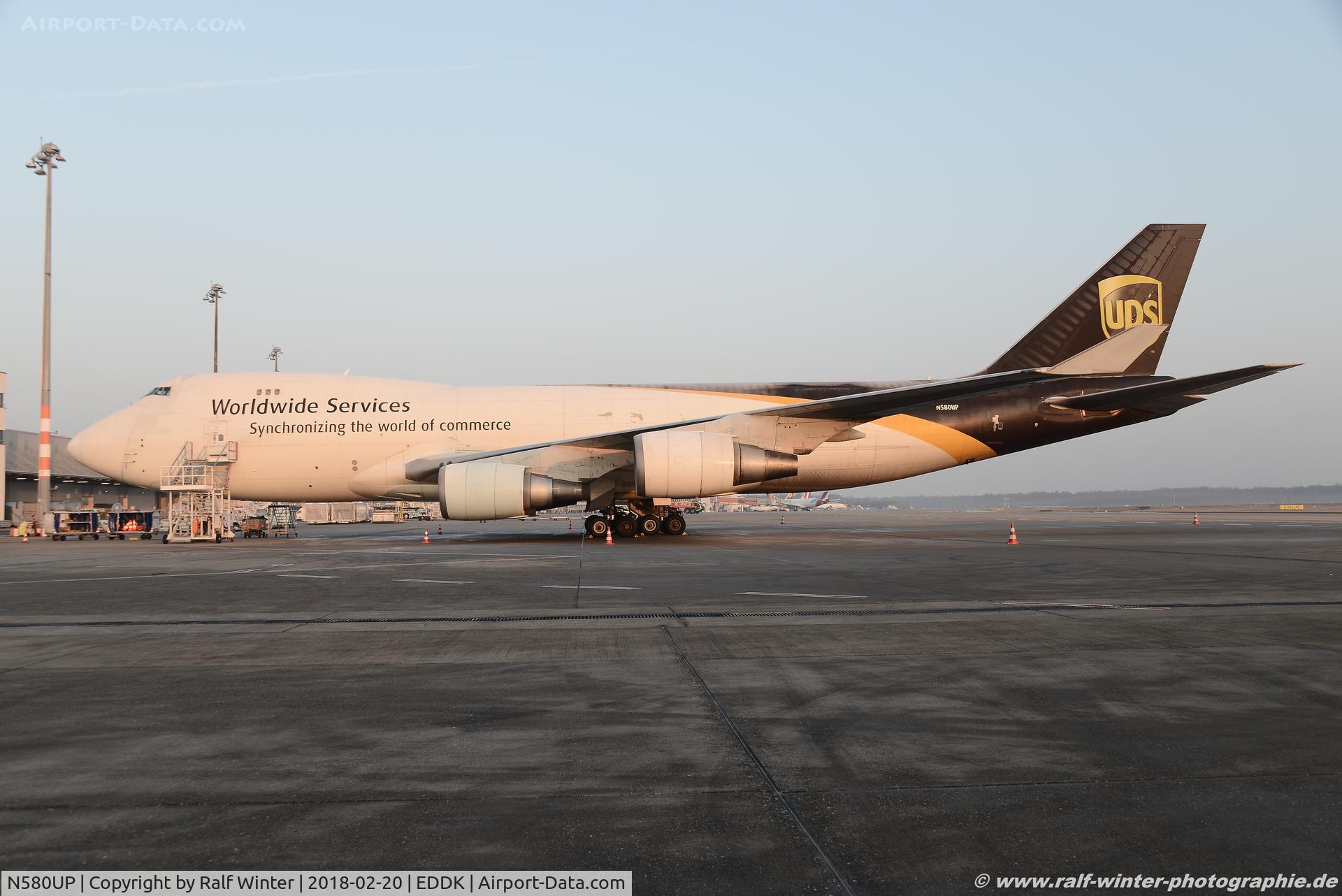 N580UP, 1993 Boeing 747-428F C/N 25632, Boeing 747-428FSCD - 5X UPS United Parcel Service - 25632 - N580UP - 20.02.2018 - CGN
