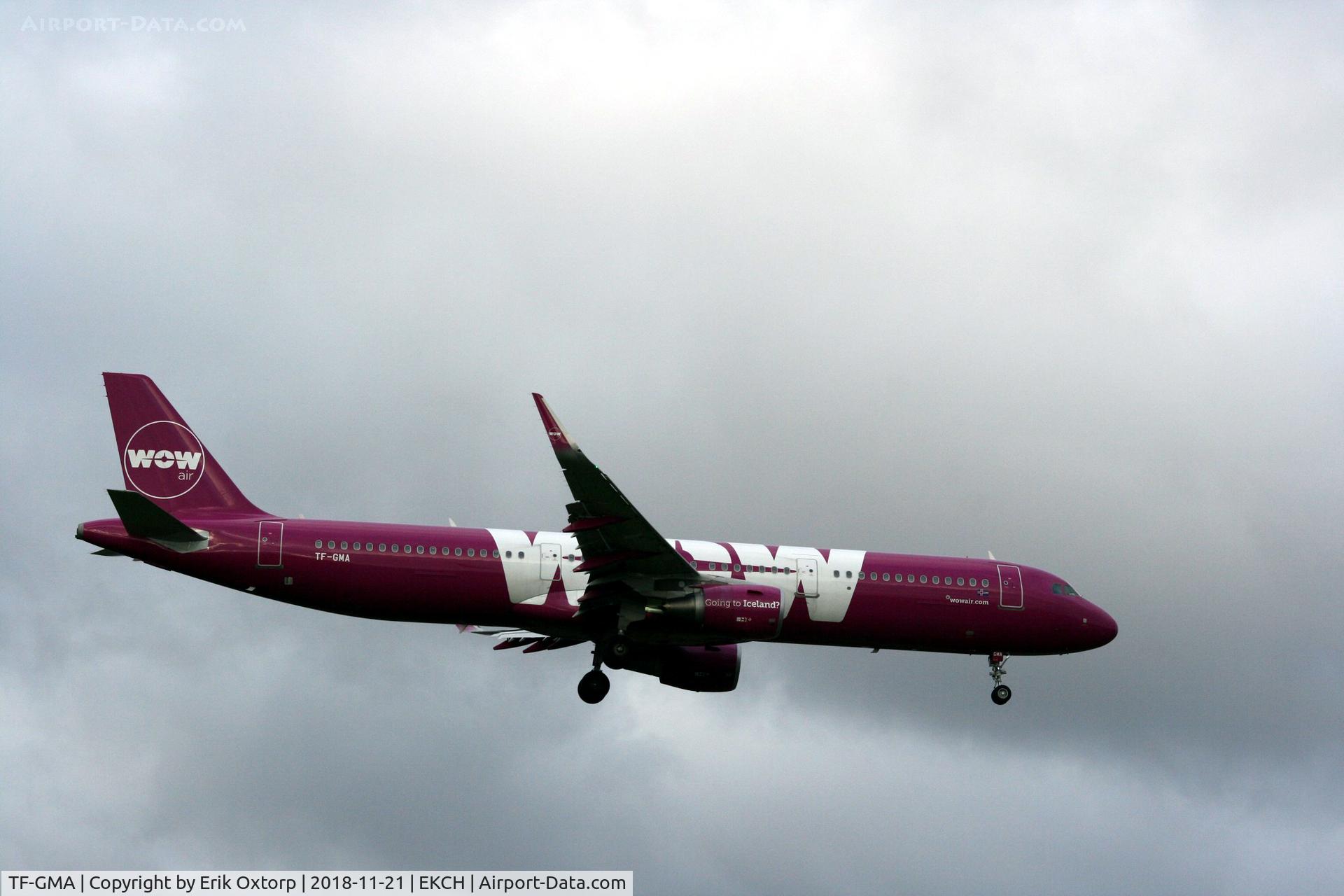 TF-GMA, 2016 Airbus A321-211 C/N 7127, TF-GMA landing rw 04L