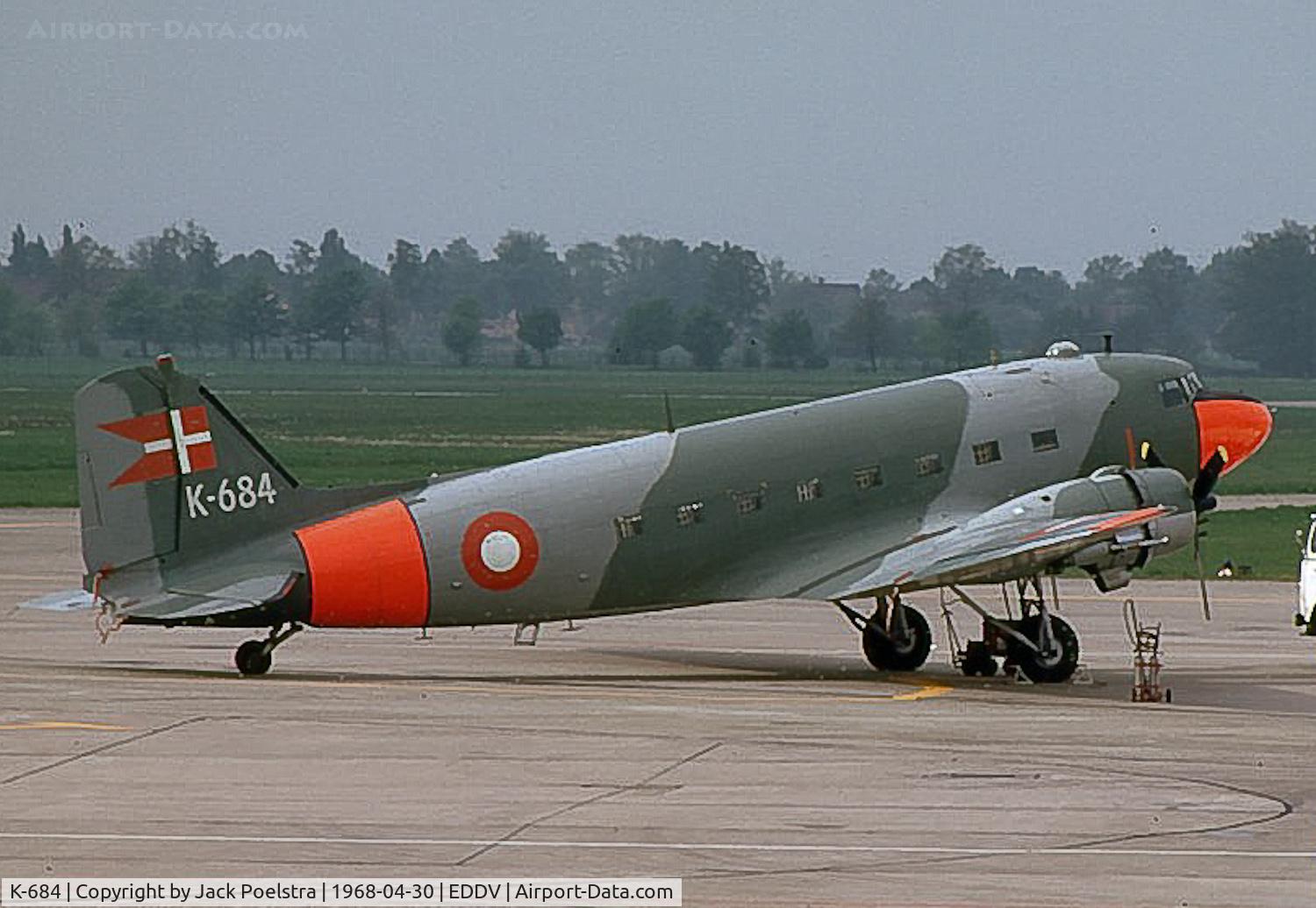 K-684, 1943 Douglas DC3C-S1C3G (C-47A-65-DL) C/N 19054, Royal Danish Air Force C-47 at Hannover airport