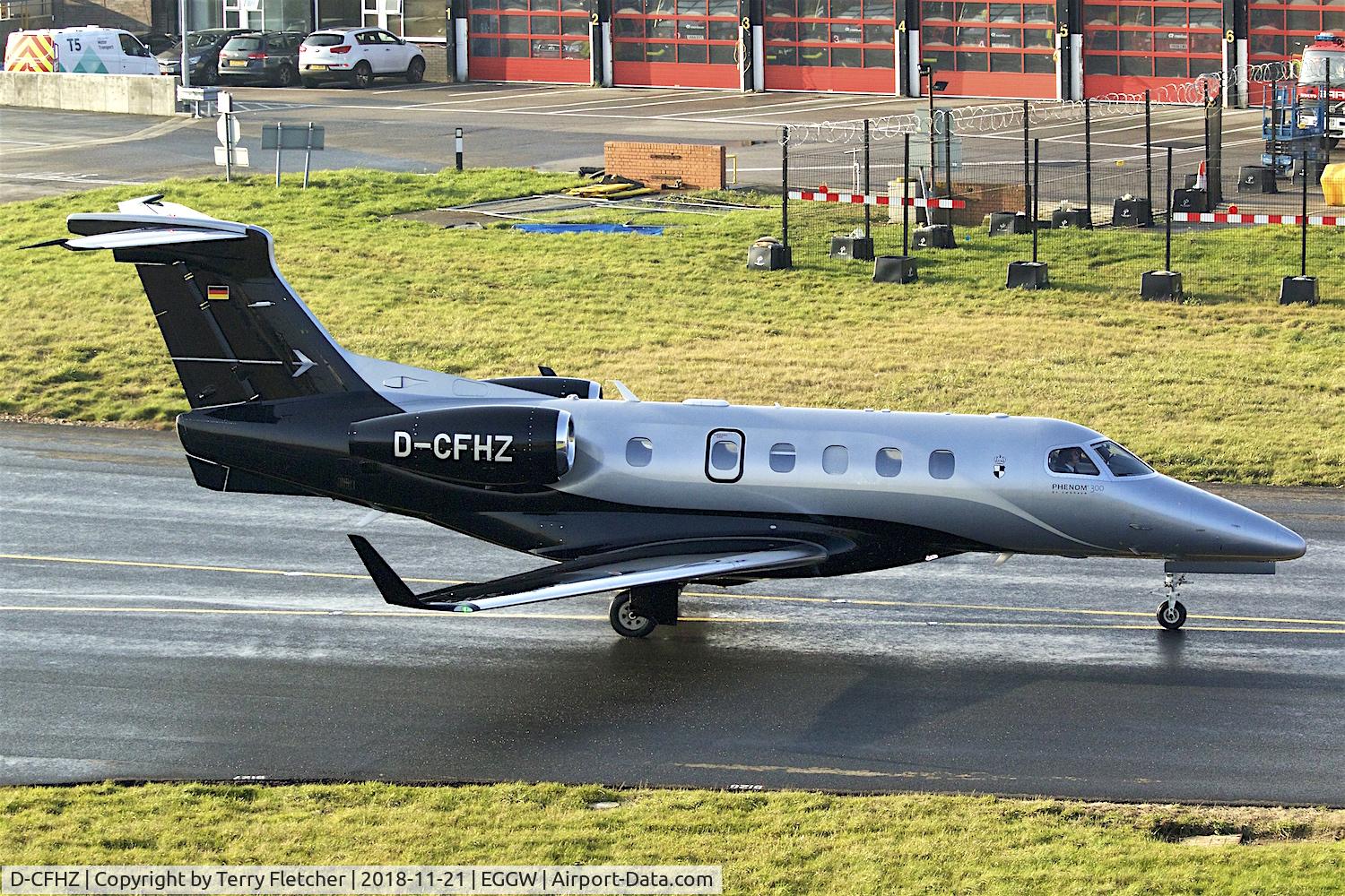 D-CFHZ, 2017 Embraer EMB-505 Phenom 300 C/N 50500415, At London Luton