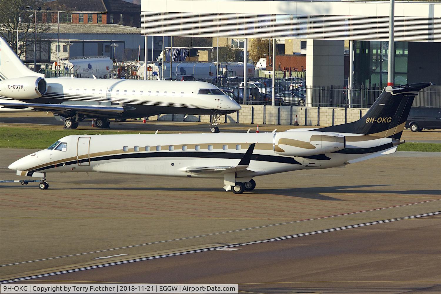 9H-OKG, 2007 Embraer EMB-135BJ Legacy 600 C/N 14500986, At London Luton