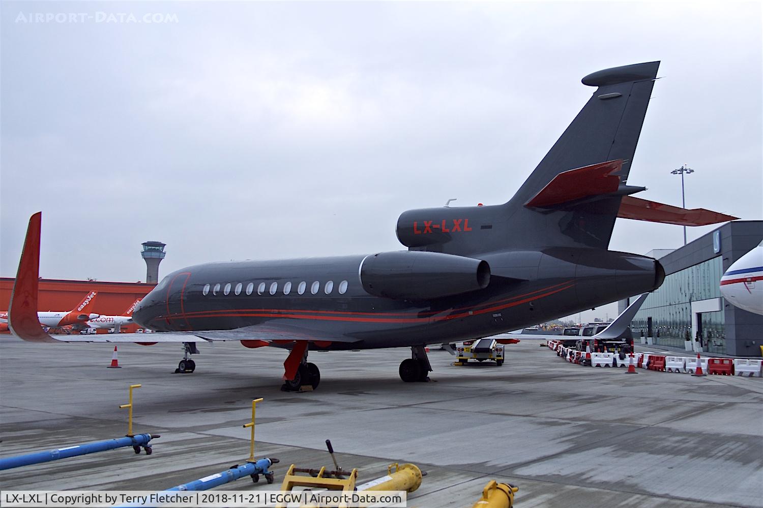 LX-LXL, 2016 Dassault Falcon 900EX C/N 298, At London Luton