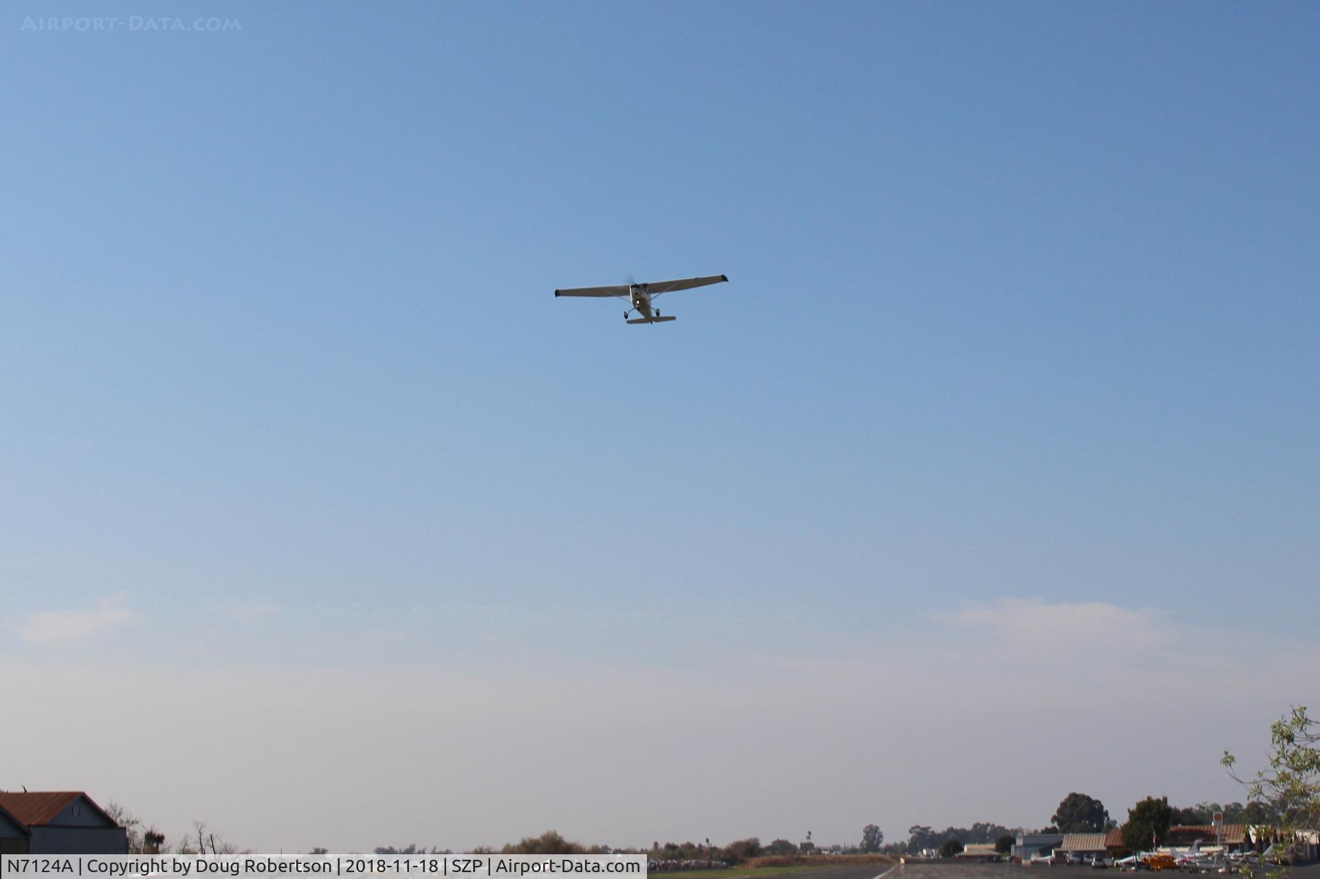 N7124A, 1956 Cessna 172 C/N 29224, 1956 Cessna 172, Continental O-300 145 Hp, takeoff climb Rwy 04