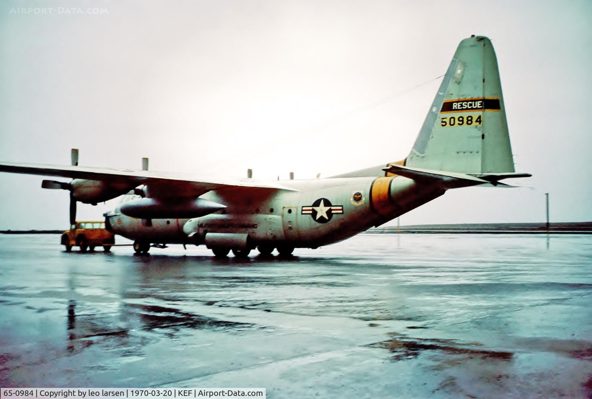 65-0984, 1965 Lockheed HC-130H Hercules C/N 382-4139, Keflavik 20.3.1970