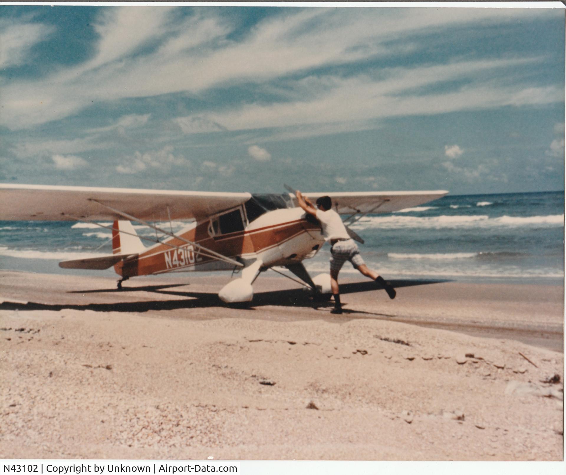 N43102, Taylorcraft BC12-D C/N 6761, On The Beach