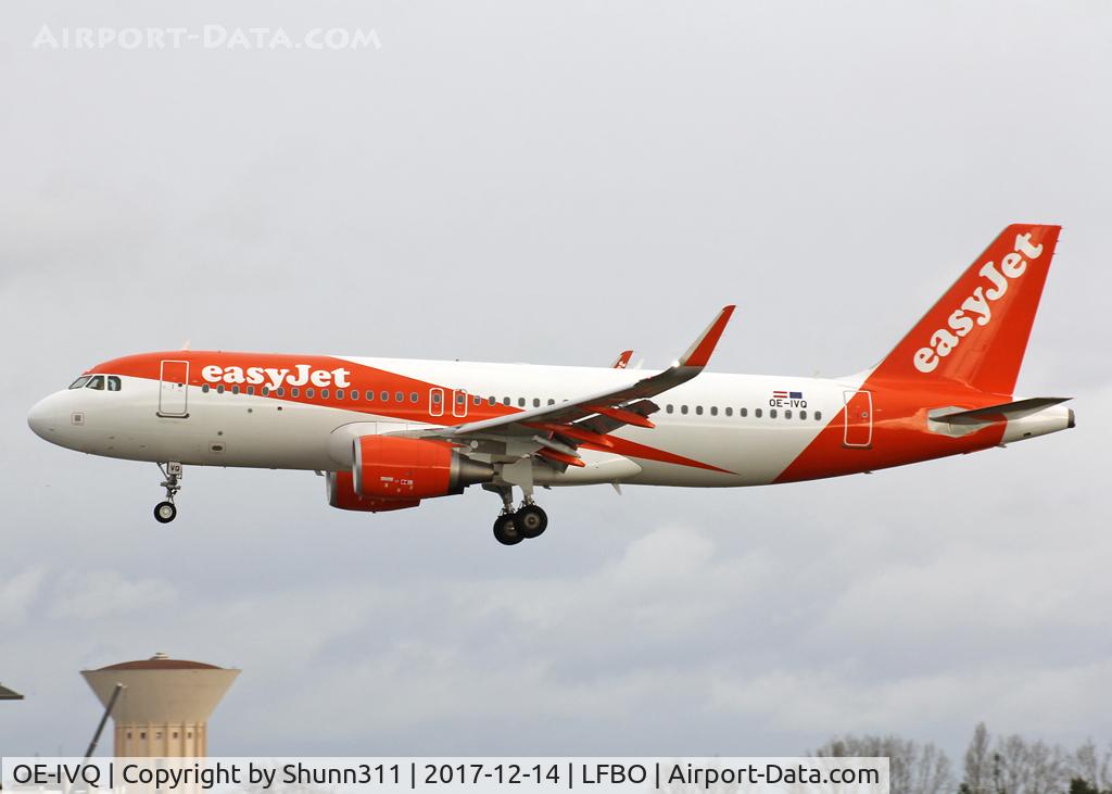 OE-IVQ, 2016 Airbus A320-214 C/N 7228, Landing rwy 32R in new Easyjet c/s. Ex G-EZPM