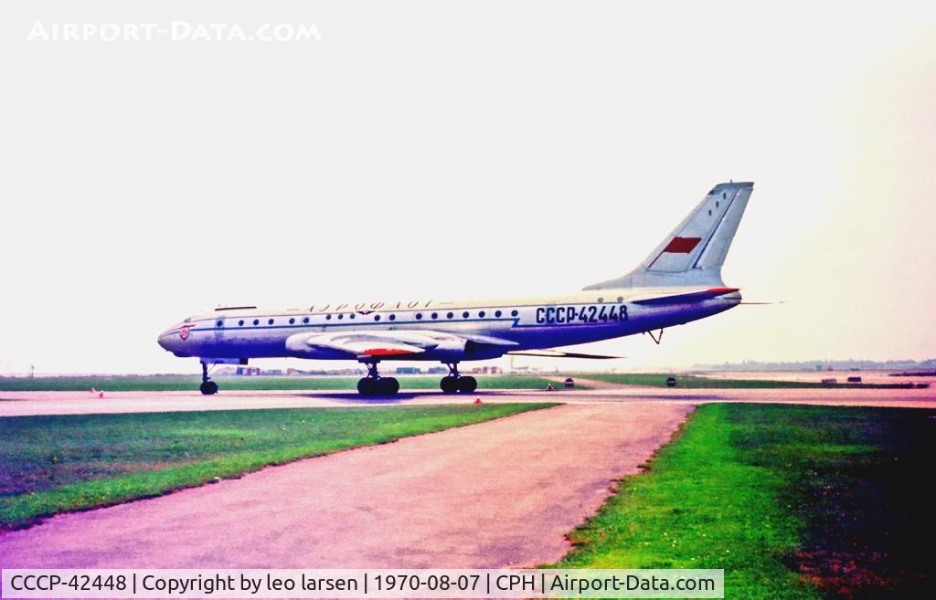 CCCP-42448, 1959 Tupolev Tu-104B C/N 921005, Copenhagen 7.8.1970