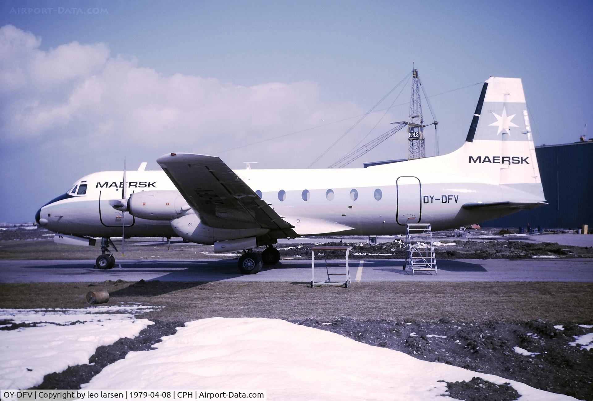 OY-DFV, 1961 Hawker Siddeley Avro 748-101 Sr1A C/N 1535, Copenhagen 8.4.1970