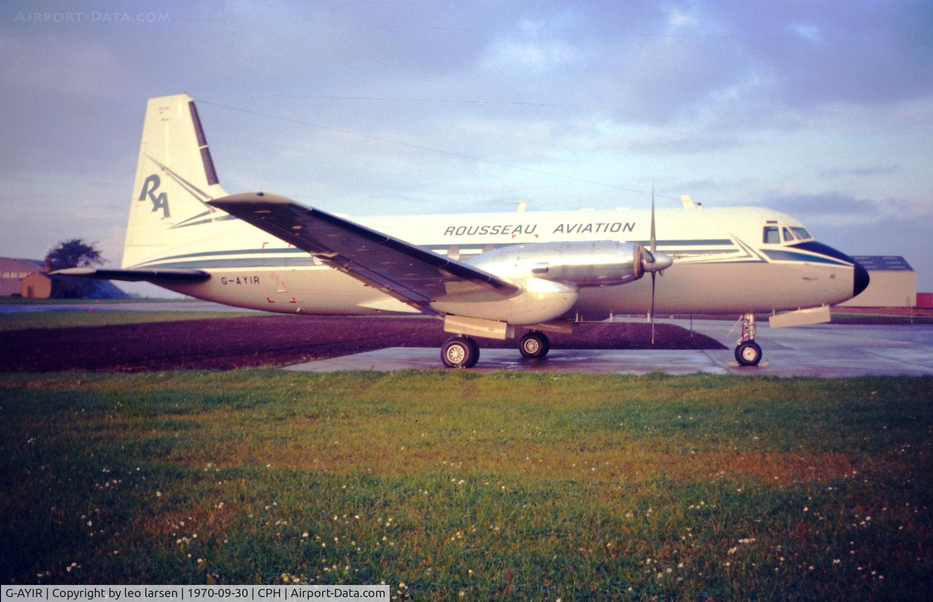G-AYIR, 1970 Hawker Siddeley HS.748 Series 2A C/N 1681, Copenhagen 30.9.1970