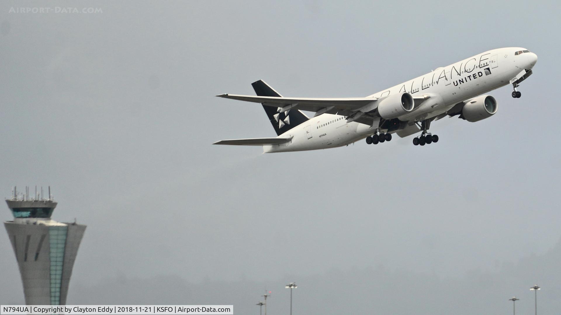 N794UA, 1997 Boeing 777-222 C/N 26953, SFO 2018.