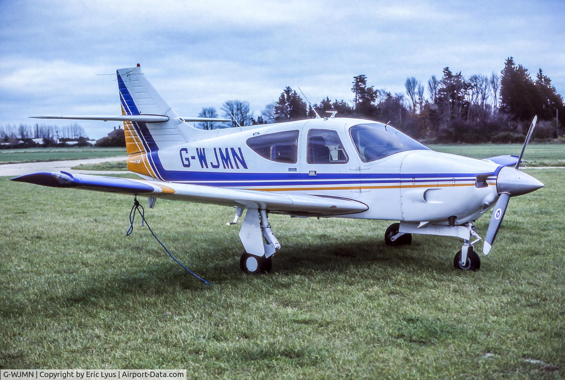 G-WJMN, 1977 Rockwell Commander 114 C/N 14274, Photographed late 1979 or early 1980, probably at Biggin Hill, UK.