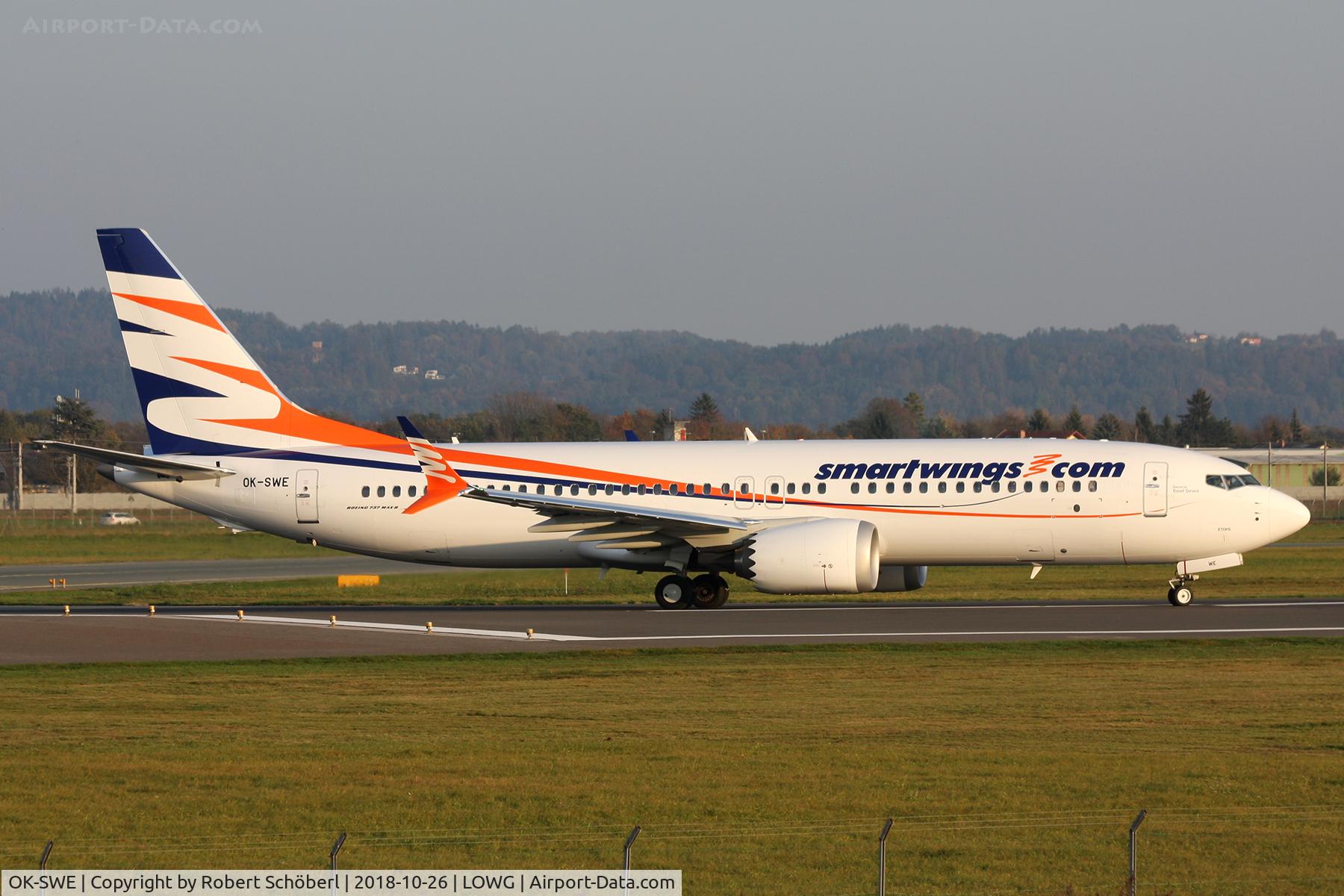 OK-SWE, 2018 Boeing 737-8 MAX C/N 64937, OK-SWE @ LOWG