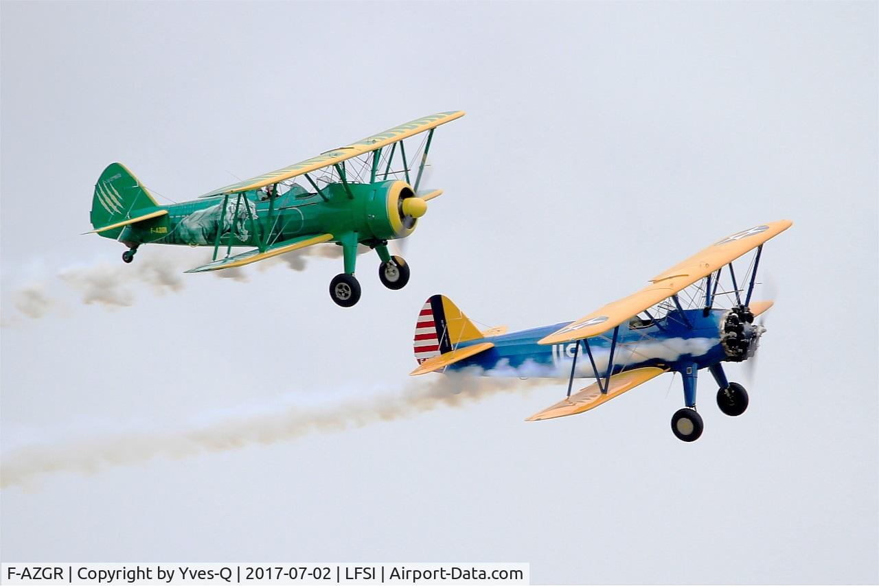 F-AZGR, Boeing N2S-3 Kaydet (B75N1) C/N 75-2650, Boeing N2S-3 Kaydet, On display, St Dizier-Robinson Air Base 113 (LFSI) Open day 2017