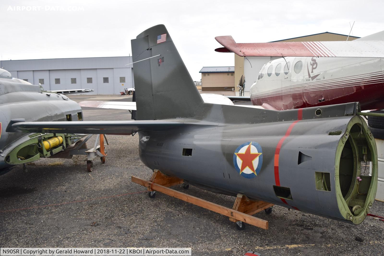 N90SR, 1966 Soko G-2 Galeb C/N FVSG23107, Missing the engine.