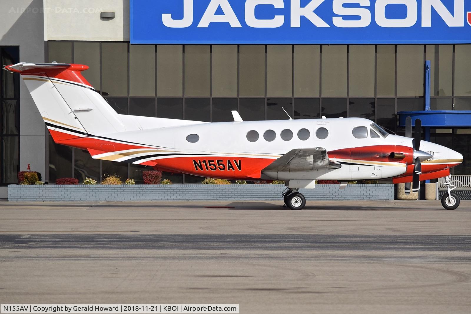 N155AV, 1985 Beech B200 King Air C/N BB-1216, Parked on the north GA ramp.