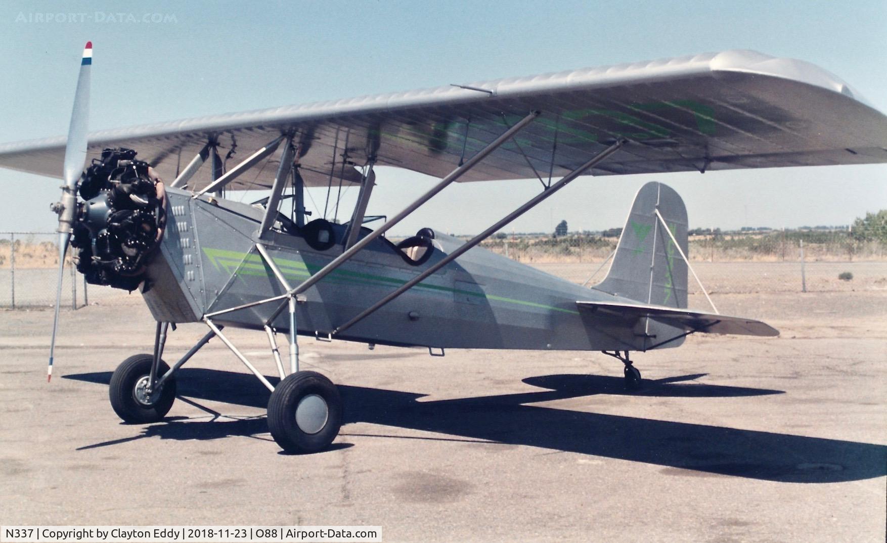 N337, 1928 Timm Collegiatem-150 C/N 101, Old Rio Vista Airport California 1980's?