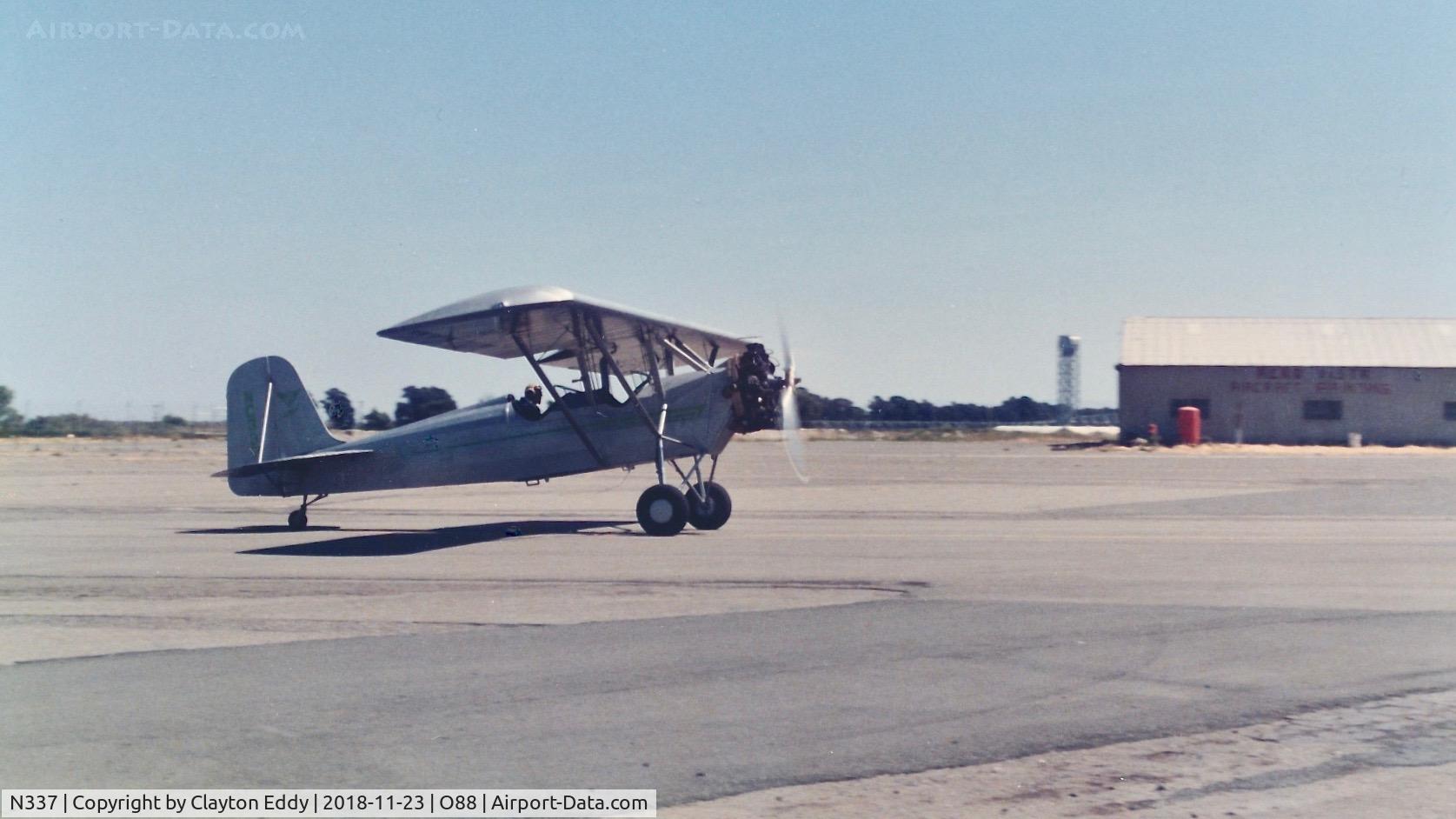N337, 1928 Timm Collegiatem-150 C/N 101, Old Rio Vista Airport California 1980's?
