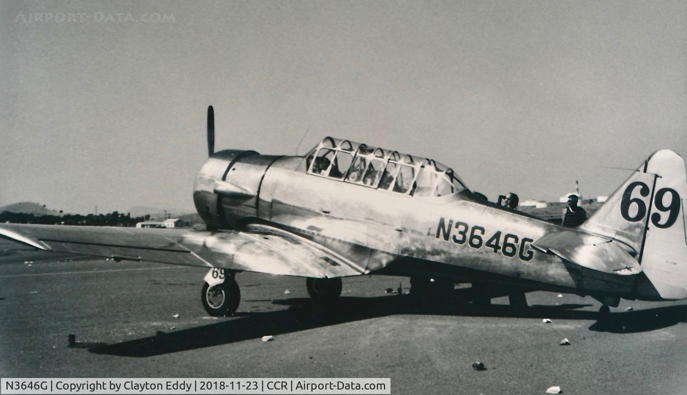N3646G, 1946 North American AT-6 C/N AJ-688, Buchanan Field Concord California 1971.
