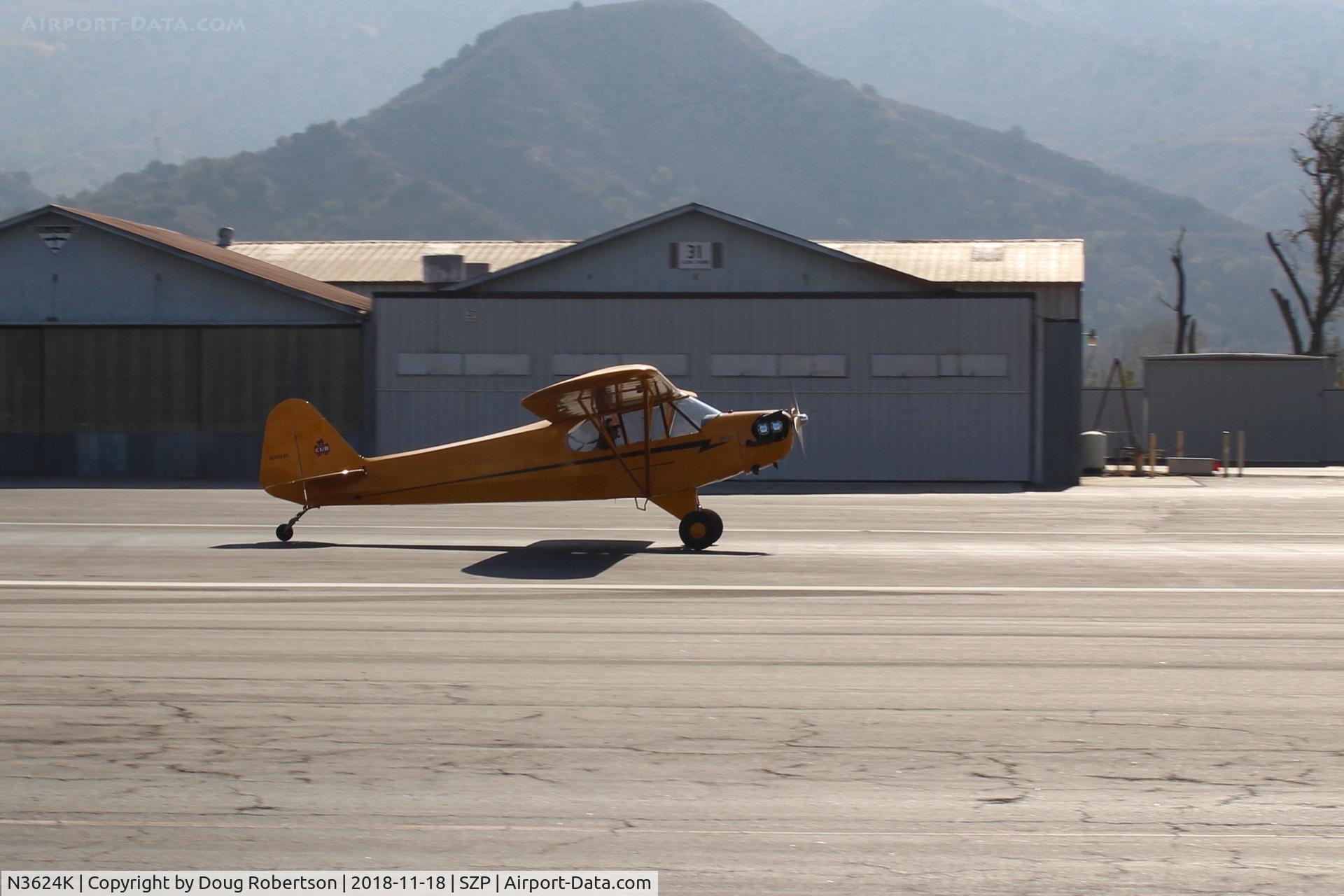 N3624K, 1946 Piper J3C-65 Cub C/N 22317, 1946 Piper J3C-65 CUB, 'DAISY', Continental  A&C65 65 Hp, takeoff roll Rwy 22