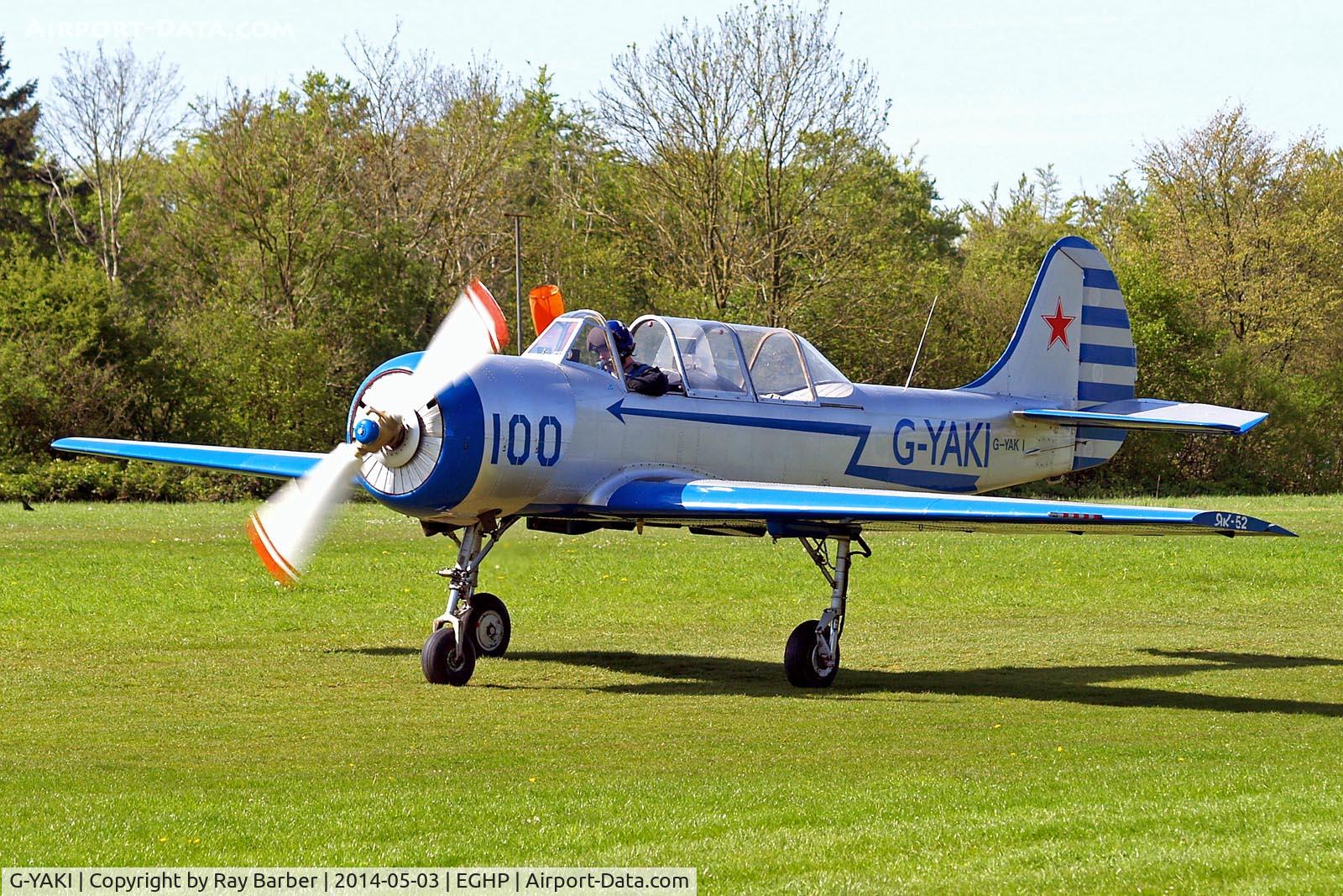 G-YAKI, 1986 Bacau Yak-52 C/N 866904, G-YAKI   Yakovlev Yak-52 [866904] Popham~G 03/05/2014
