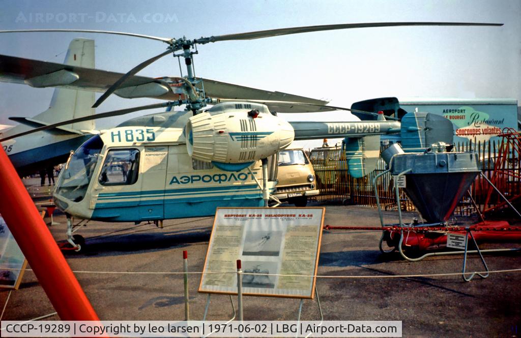 CCCP-19289, 1971 Kamov Ka-26 Hoodlum C/N 7101802, LBG Paris Air Show 2.6.1971
