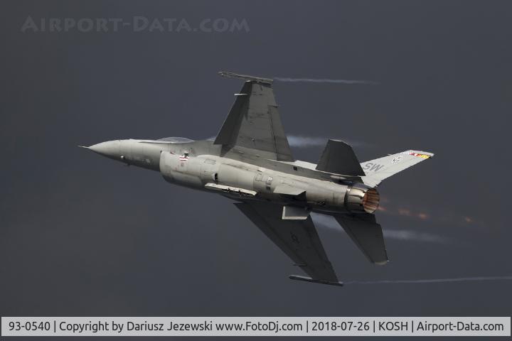 93-0540, 1993 Lockheed F-16C Fighting Falcon C/N CC-175, F-16CJ Fighting Falcon 93-0540 SW from 55th FS 