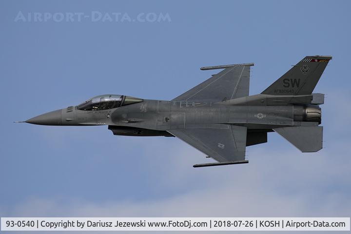 93-0540, 1993 Lockheed F-16C Fighting Falcon C/N CC-175, F-16CJ Fighting Falcon 93-0540 SW from 55th FS 
