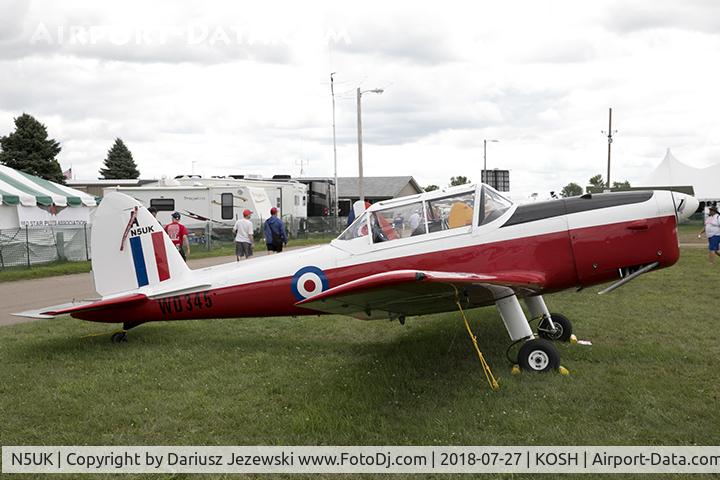 N5UK, 1952 De Havilland DHC-1 Chipmunk T.10 C/N C1/0282, De Havilland Canada DHC-1 Chipmunk T.10  C/N C1/0282, N5UK