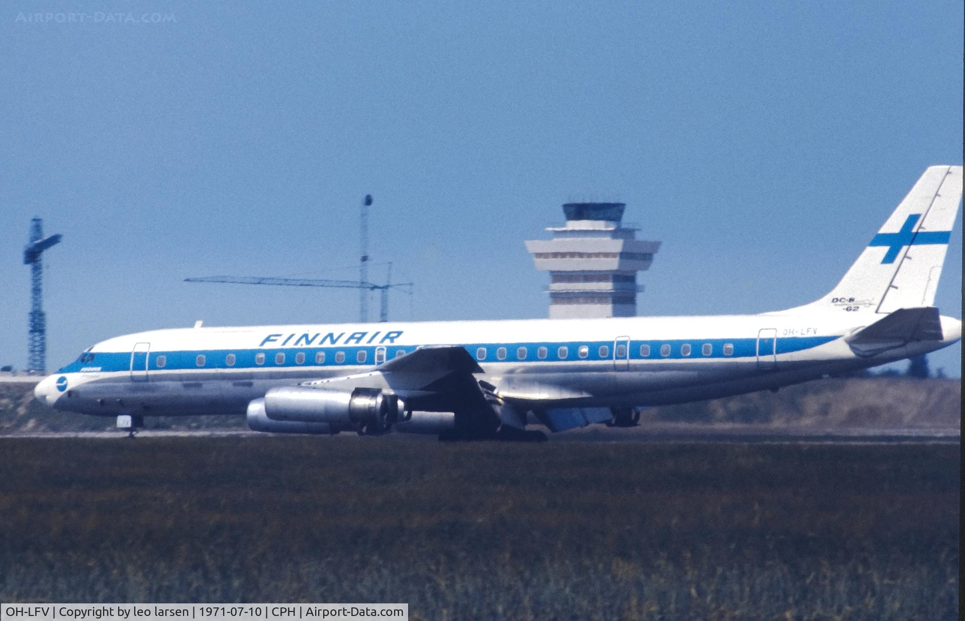 OH-LFV, 1969 Douglas DC-8-62CF C/N 46043, Copenhagen 10.7.1971
