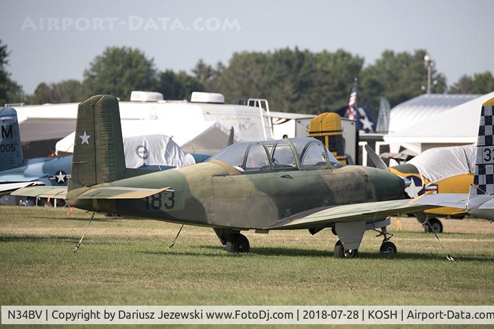 N34BV, 1956 Beech T-34A Mentor Mentor C/N CG-152, Beech A45 (T-34A) Mentor  C/N CG-152, N34BV