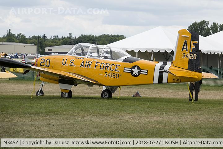 N34SZ, 1953 Beech (CCF) T-34A (A45) Mentor C/N CCF34-89, Beech A45 (T-34A) Mentor  C/N CCF34-89, N34SZ