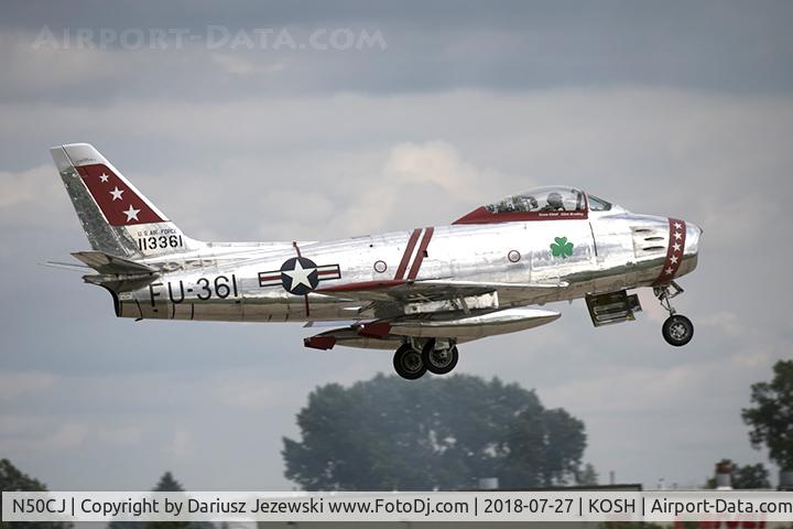 N50CJ, Canadair CL-13B Sabre 6 C/N 1490, Canadair F-86E MK.6 Sabre  C/N 381, N50CJ