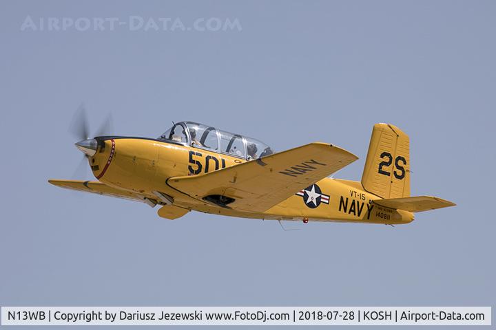 N13WB, 1956 Beech D-45 Mentor C/N BG-145, Beech D45(T-34B) Mentor  C/N BG-145, N13WB
