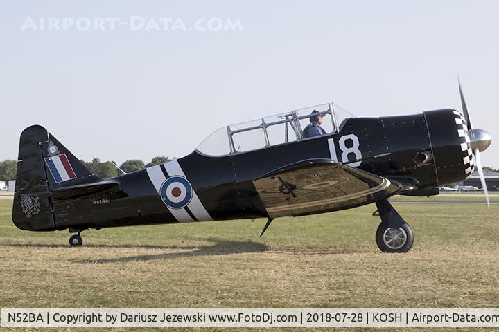 N52BA, 1941 North American/victoria Mnt Lt AT-6A Texan C/N 78-6680, North American AT-6A Texan  C/N 78-6680, N52BA