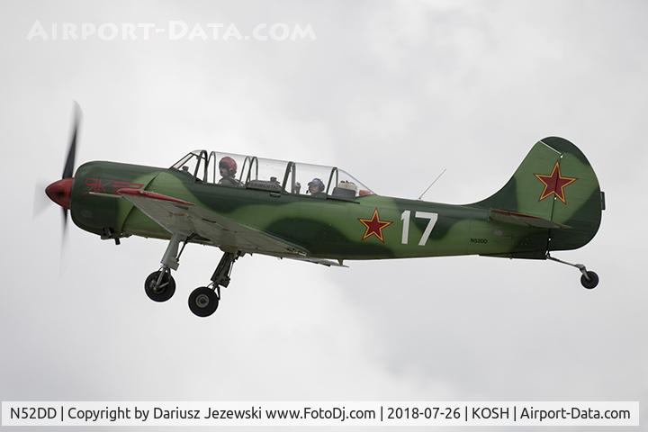 N52DD, 2002 Yakovlev (Aerostar) Yak-52TW C/N 0212404, Yakovlev (Aerostar) Yak-52TW  C/N 212404, N52DD