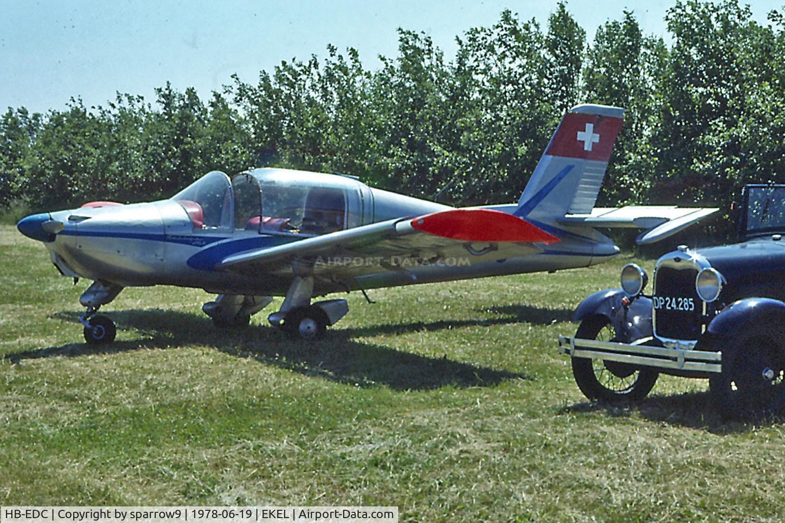 HB-EDC, 1961 Morane-Saulnier MS 880B Rallye Club C/N 03, On a nice Danish island, Endelave. Scanned from a slide.