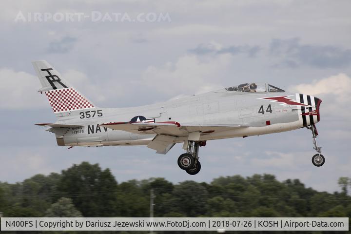 N400FS, 1958 North American AF-1E Fury C/N 244-83, North American FJ-4B Fury  C/N 143575 - Dr. Rich Sugden, N400FS