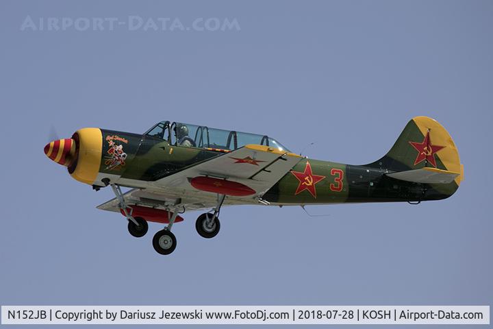 N152JB, 1981 Yakovlev (Aerostar) Yak-52 C/N 811403, Yakovlev (Aerostar) Yak-52  C/N 811403, N152JB