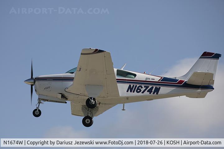 N1674W, 1972 Beech G33 C/N CD-1298, Beech G33 Bonanza  C/N CD-1298, N1674W
