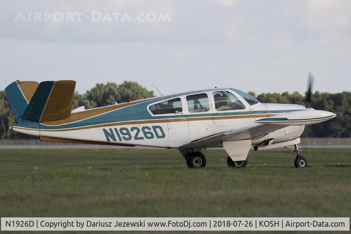 N1926D, 1956 Beech C35 Bonanza Bonanza C/N D-3198, Beech C35 Bonanza  C/N D-3198, N1926D