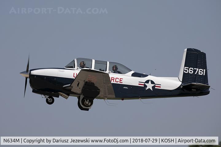 N634M, 1955 Beech T-34A Mentor Mentor C/N G-761, Beech A45 (T-34A) Mentor  C/N G-761, N634M