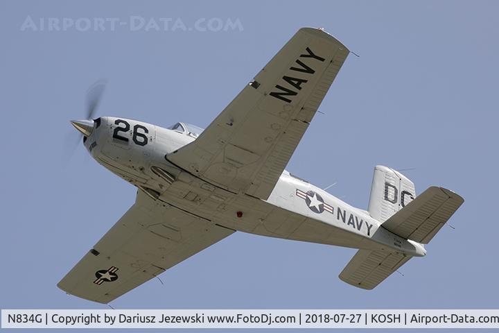 N834G, 1955 Beech (CCF) T-34A (A45) Mentor C/N CCF34-95, Beech A45 (T-34A) Mentor  C/N CCF34-95, N834G