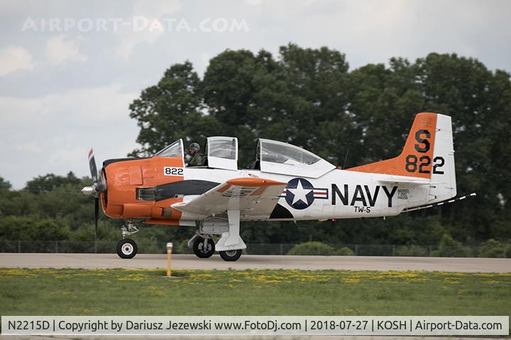 N2215D, 1957 North American T-28C Trojan C/N 252-44 (146281), North American T-28C Trojan  C/N 146281, N2215D