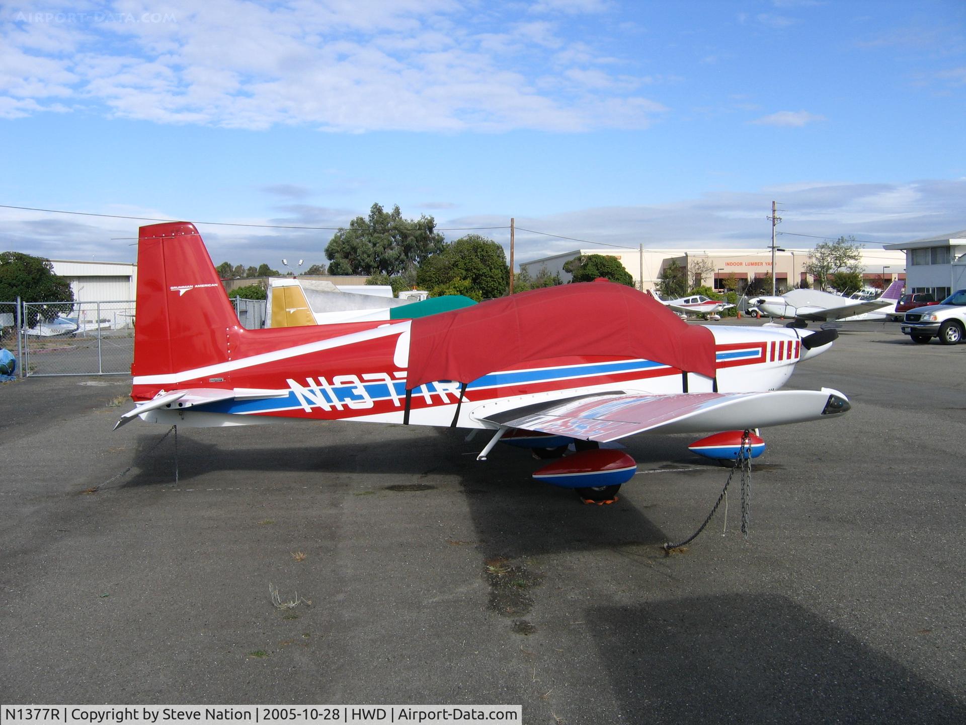 N1377R, 1975 Grumman American AA-5 Traveler C/N AA5-0777, 1975 Grumman American AA-5 at Hayward, CA