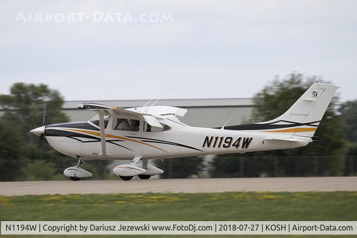 N1194W, 2007 Cessna 182T Skylane C/N 18281906, Cessna 182T Skylane  C/N 18281906, N1194W