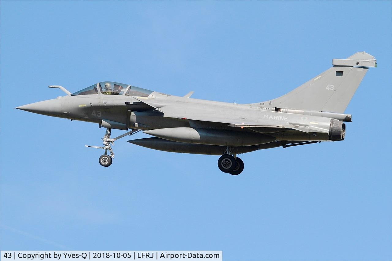 43, 2015 Dassault Rafale M C/N 43, Dassault Rafale M,  Short approach rwy 26, Landivisiau naval air base (LFRJ)