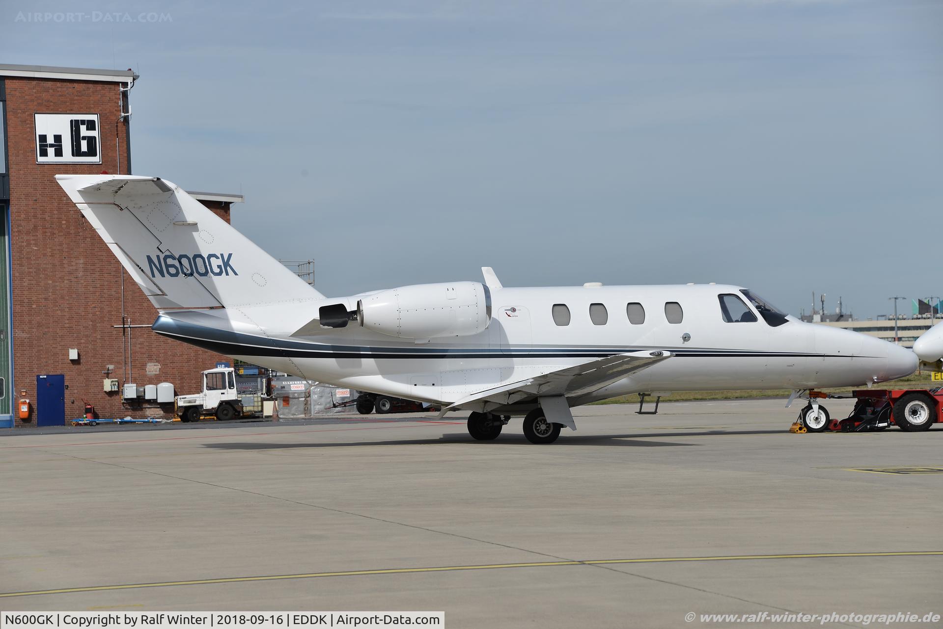 N600GK, 1998 Cessna 525 CitationJet CJ1 C/N 525-0297, Cessna 525 CitationJet 1 - Aerospace Trust Management LLC - 5250297 - N600GK - 16.09.2018 - CGN