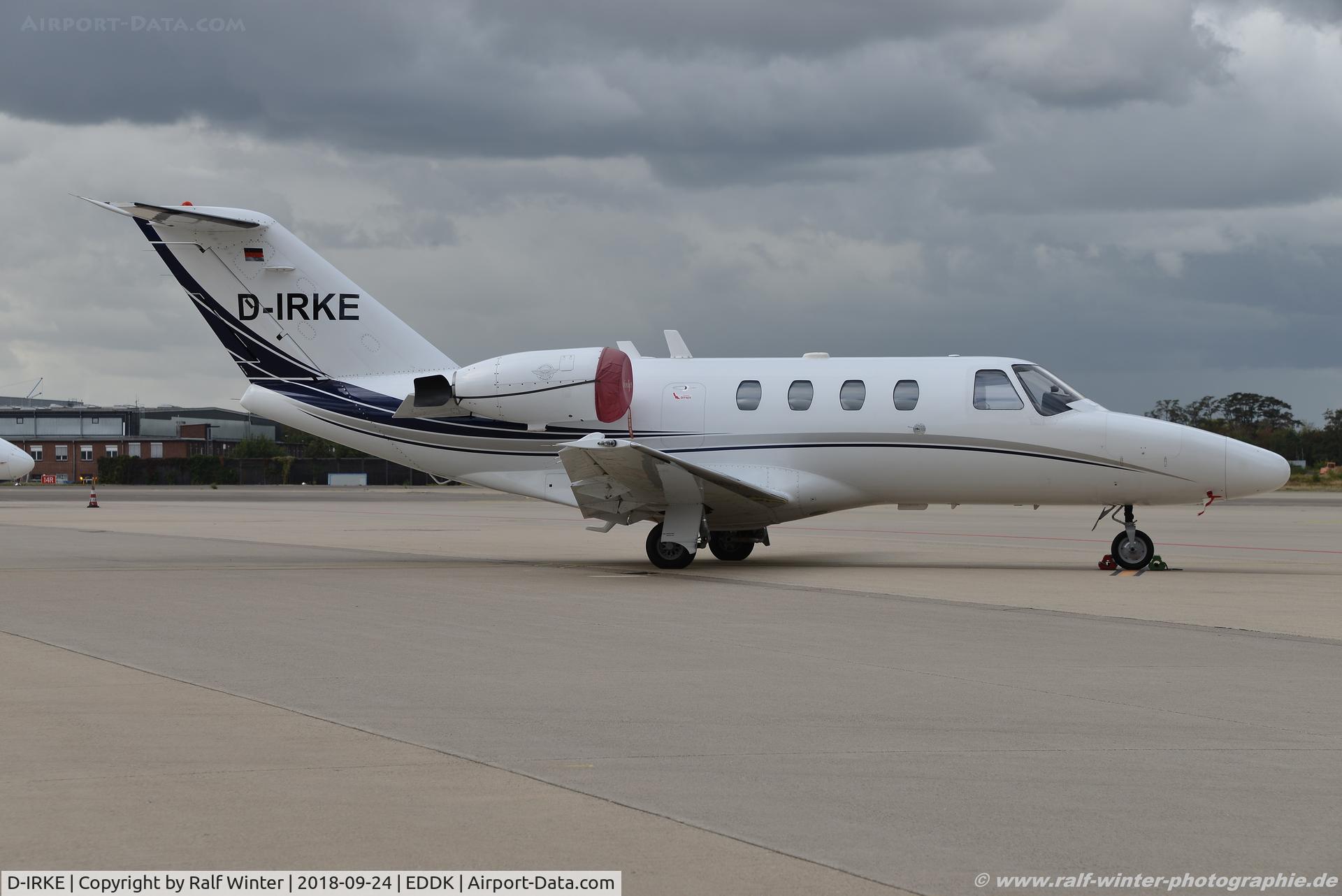 D-IRKE, 1995 Cessna 525 CitationJet C/N 525-0123, Cessna 525 CitationJet 1 - CLU Triple Alpha - 5250123 - D-IRKE - 24.09.2018 - CGN