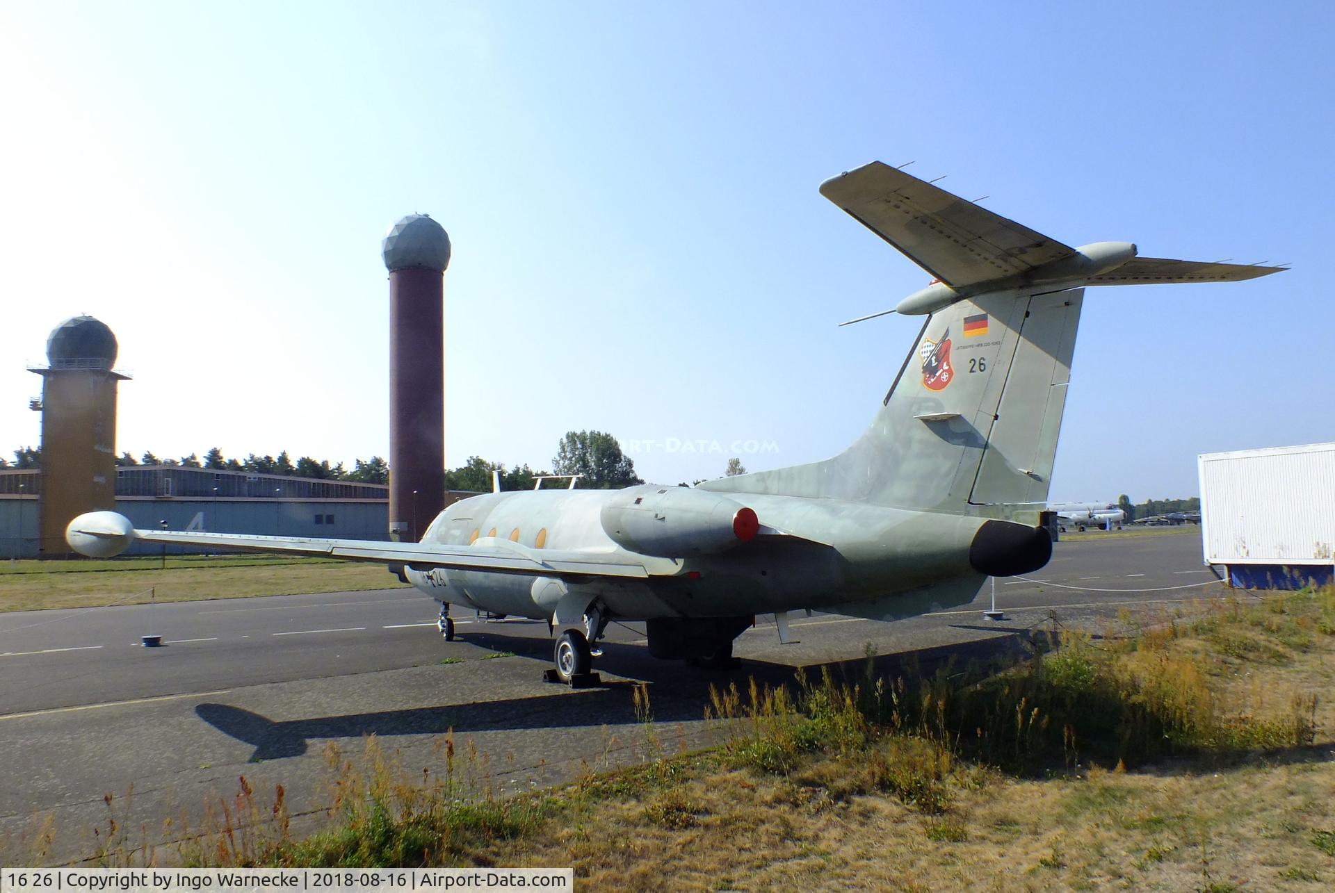 16 26, Hamburger Flugzeugbau HFB-320ECM Hansa Jet C/N 1063, Hamburger Flugzeugbau HFB-320ECM Hansa Jet at the Luftwaffenmuseum (German Air Force museum), Berlin-Gatow