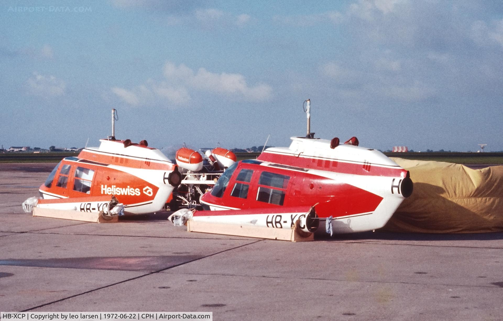 HB-XCP, 1967 Bell 206B JetRanger II C/N 33, Copenhagen 22.6.1972